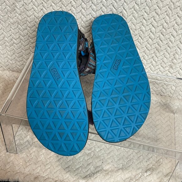 Teva Mens Size 8 Original Universal‎ Peaks Blue Strappy Outdoor Sandal Normcore